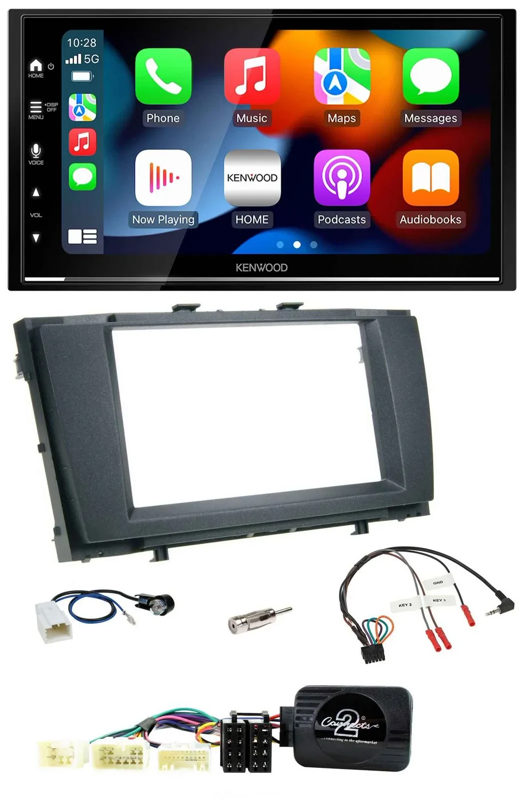 Kenwood DAB USB Bluetooth 2DIN Lenkrad Autoradio für Toyota Avensis 2009-2011