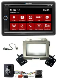 Blaupunkt Lenkrad DAB TMC 2DIN USB Bluetooth Navigation für Kia Sportage 3 Navi
