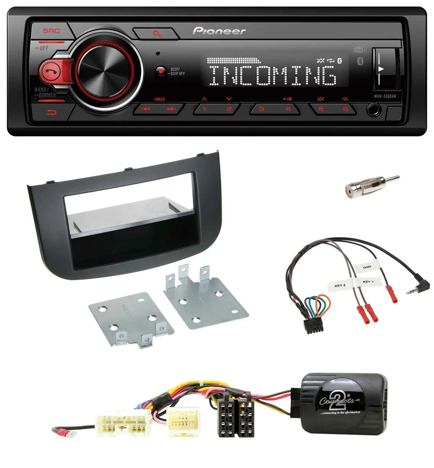 Pioneer Bluetooth USB DAB Lenkrad Autoradio für Mitsubishi Colt Z3B/Z3V/Z30/Z30G