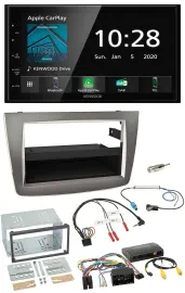 Kenwood Bluetooth Lenkrad DAB USB 2DIN Autoradio für Alfa Romeo Mito silber 14-1