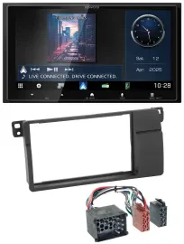 Kenwood Bluetooth 2DIN USB DAB MP3 Autoradio für BMW 3er E46 Rundpin großem Navi