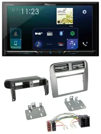 Автомагнитола Pioneer 2DIN, MP3, Bluetooth, USB, DAB, для Fiat Grande Punto 2005–2009, антрацит