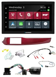 Blaupunkt DAB Bluetooth USB Lenkrad 2DIN Autoradio für Alfa Giulietta rot 940 20