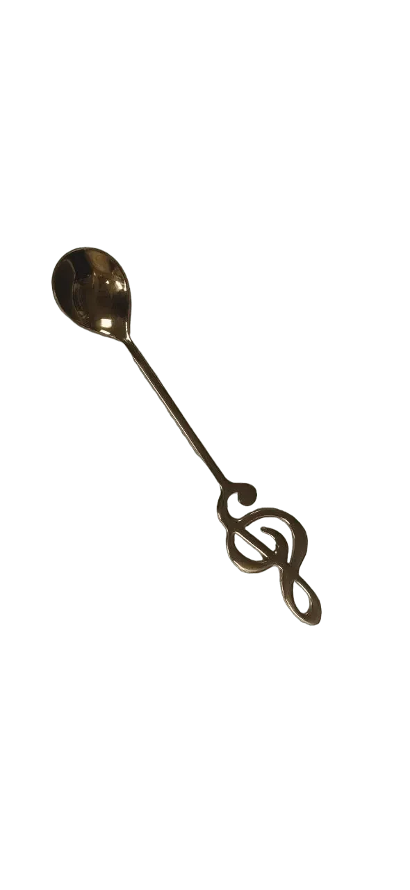 Чайная ложка MUZZMANIA золотая 15х2,6см