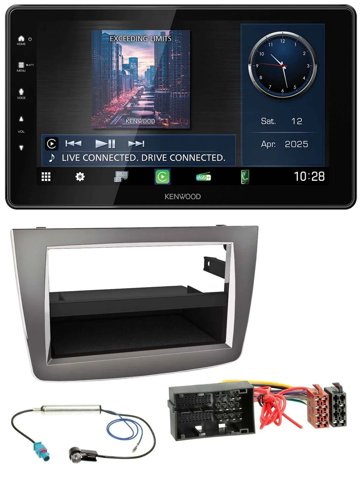 Kenwood MP3 Bluetooth USB DAB Autoradio für Alfa Romeo Mito ab 14 955 silber