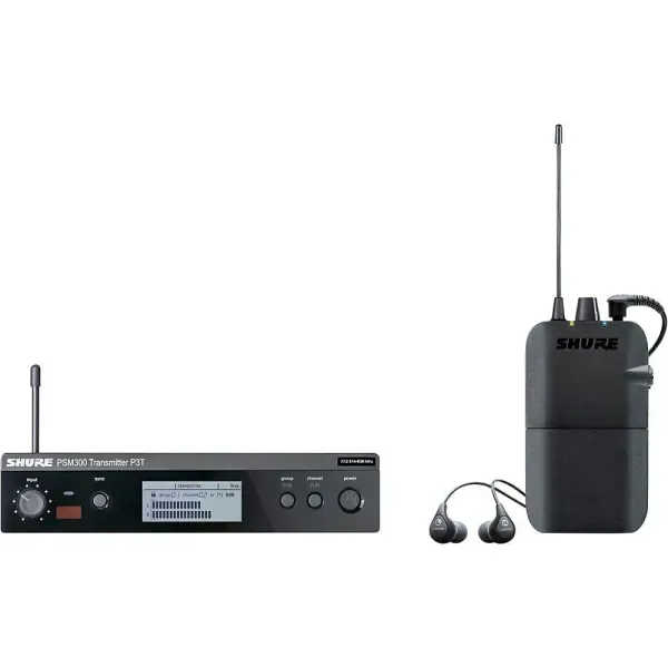 Shure PSM 300 Wireless Personal Monitoring System w/SE112-GR Earphones Freq H20