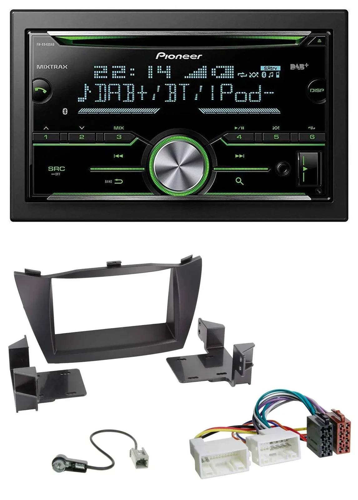 Автомагнитола для Hyundai Tucson 2010–2015 Pioneer 2DIN, Bluetooth, DAB, USB, CD, MP3