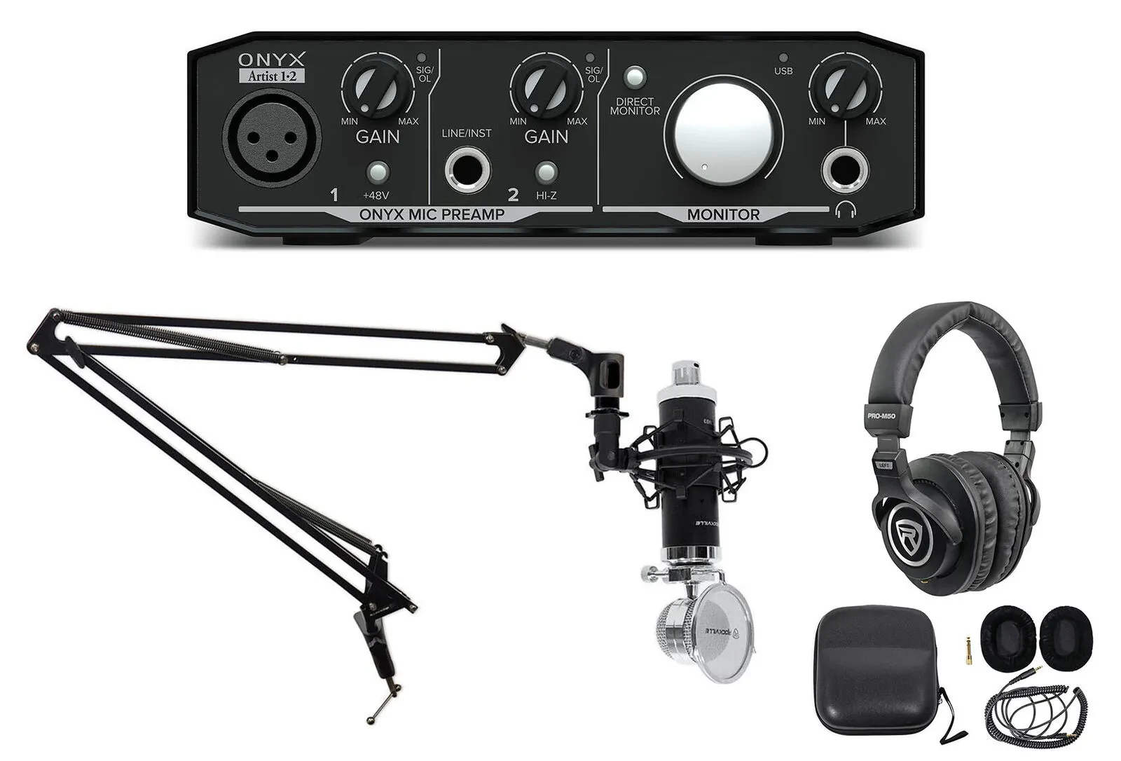 Комплект для подкастов Mackie Onyx Artist 1.2+RCM03+PRO-M50 GAME