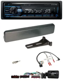 Alpine USB Bluetooth DAB Lenkrad Autoradio für Ford Mondeo Focus anthrazit