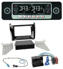 Dietz USB DAB MP3 Bluetooth Autoradio für VW Polo (ab 14) - piano-schwarz