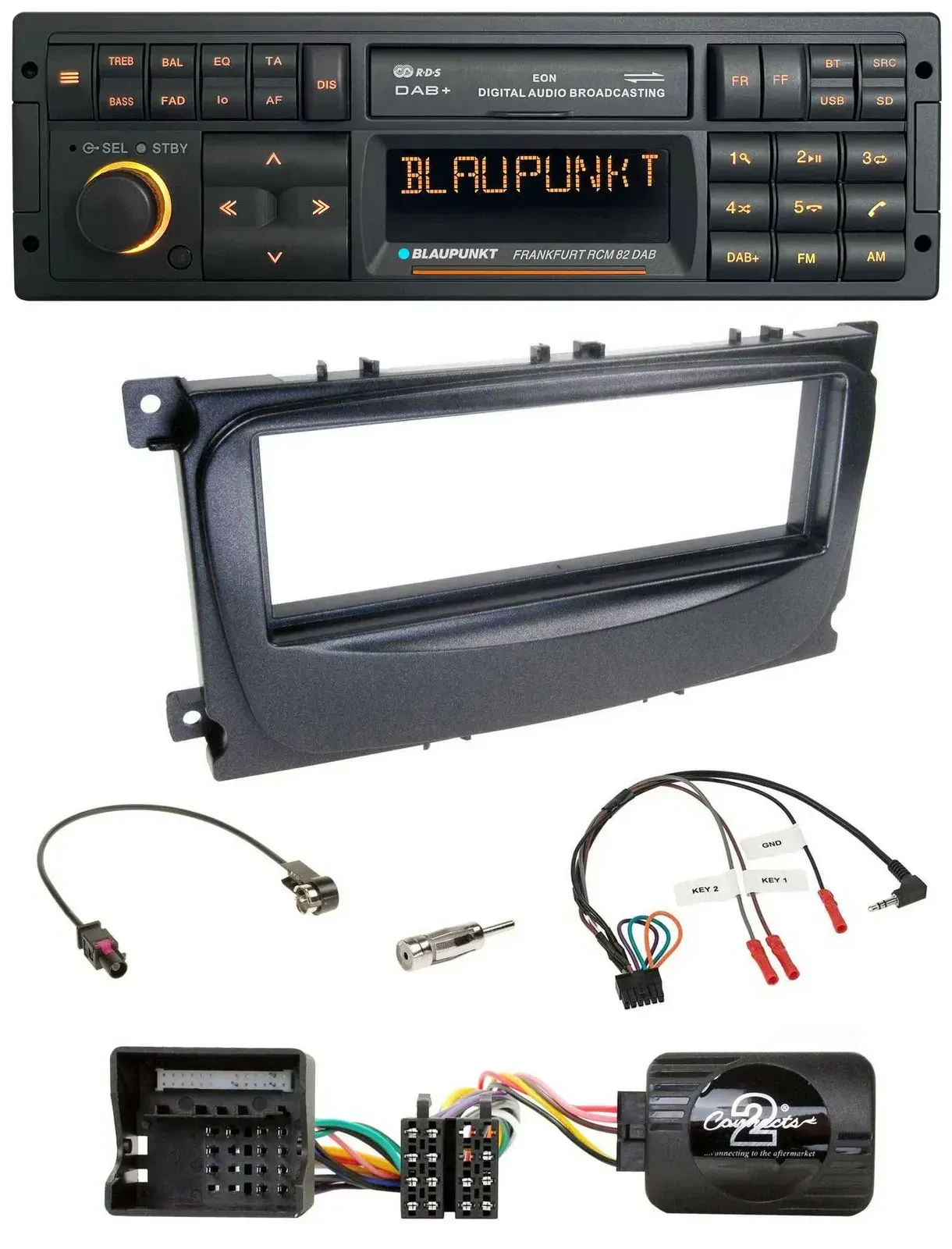 Blaupunkt USB DAB SD Lenkrad Bluetooth Autoradio für Ford S-Max Mondeo 07-14 sch