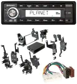 Continental USB 1DIN AUX DAB MP3 Autoradio für Toyota Highlander Matrix RAV 4