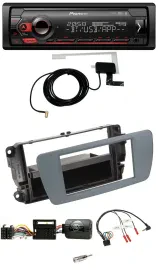 Автомагнитола для Seat Ibiza Pioneer DAB USB Bluetooth поддержка кнопок на руле серый