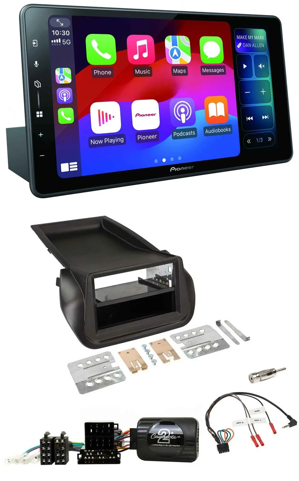 Автомагнитола для FIAT Fiorino (с 2008) Pioneer Bluetooth, DAB, USB, поддержка кнопок на руле