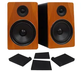 Pair Rockville APM8C 8" 2-Way 500 Watt Powered USB Studio Monitor Speakers+Pads