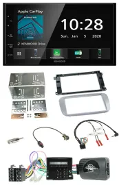 Kenwood Bluetooth Lenkrad DAB USB 2DIN Autoradio für Ford Mondeo S-Max Profi sil