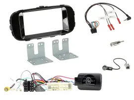 Einbauset Lenkradadapter Doppel DIN Autoradio für Kia Soul 2017-2019 piano Displ