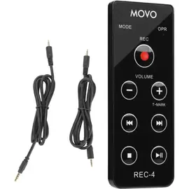 Movo Photo REC-4 Wired Remote Control for Zoom H2n, H4n Pro, H5  H6 Recorders