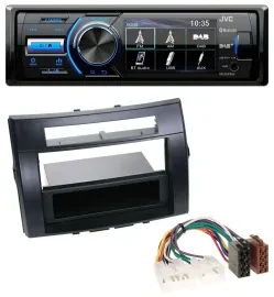 JVC Bluetooth MP3 USB DAB Autoradio für Toyota Corolla Verso 04-09 schwarz