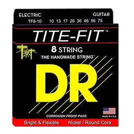 Струны для 8-струнной электрогитары DR Strings TF8-10 Tite-Fit 10-75