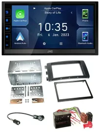 JVC DAB Bluetooth MP3 USB 2DIN Autoradio für Smart ForTwo 07-10 ForFour 04-06 Qu