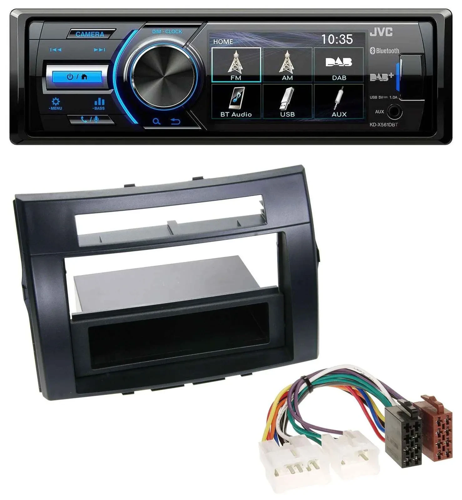 JVC Bluetooth MP3 USB DAB Autoradio für Toyota Corolla Verso 04-09 schwarz