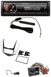 Автомагнитола Pioneer 1 DIN, DAB, USB, AUX, для Chevrolet Cruze 2011–2016, серебристая