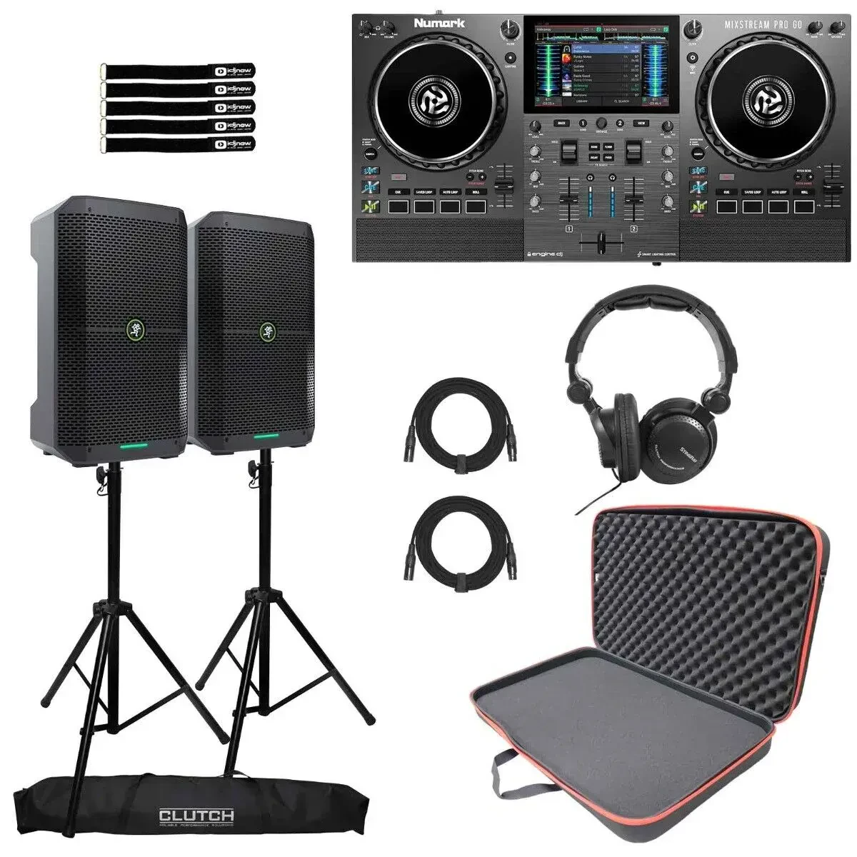 DJ-контроллер Numark MIXSTREAM PRO GO (набор) с акустическими системами Mackie Thump 8"