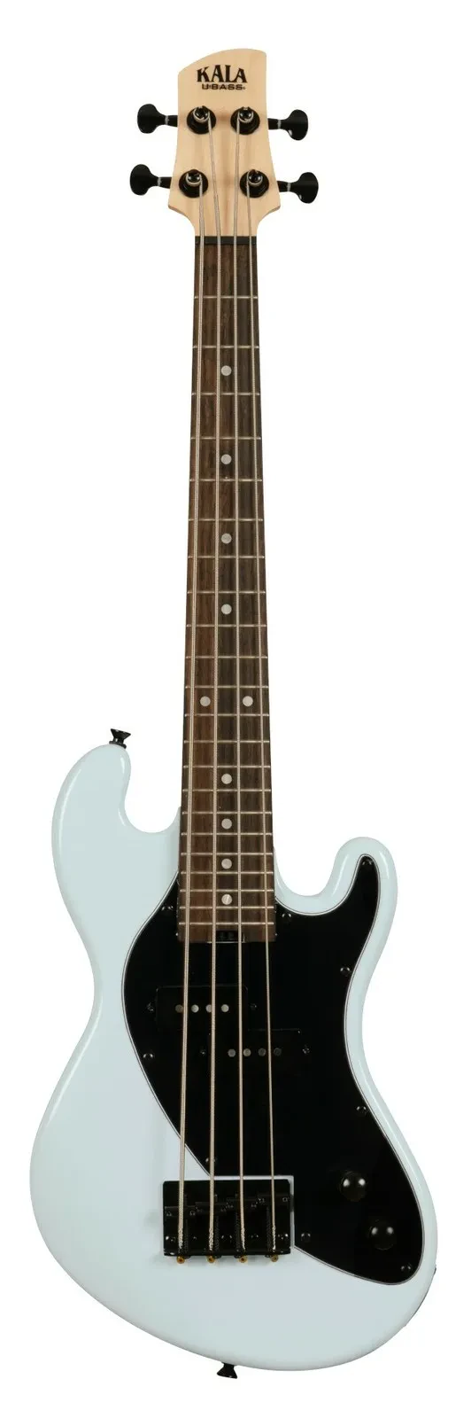 KALA U-Bass Solid Body 4-String, Powder Blue, Fretted, with Bag