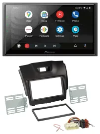 Pioneer USB 2DIN DAB MP3 Bluetooth Autoradio für Isuzu D-Max ab 2012 dunkelgrau