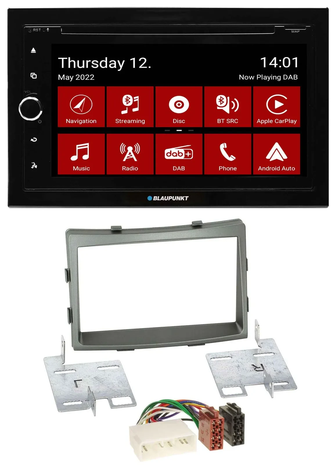 Автомагнитола Blaupunkt 2 DIN, Bluetooth, DAB, USB, MP3/DVD для SsangYong Rodius (с 2013)