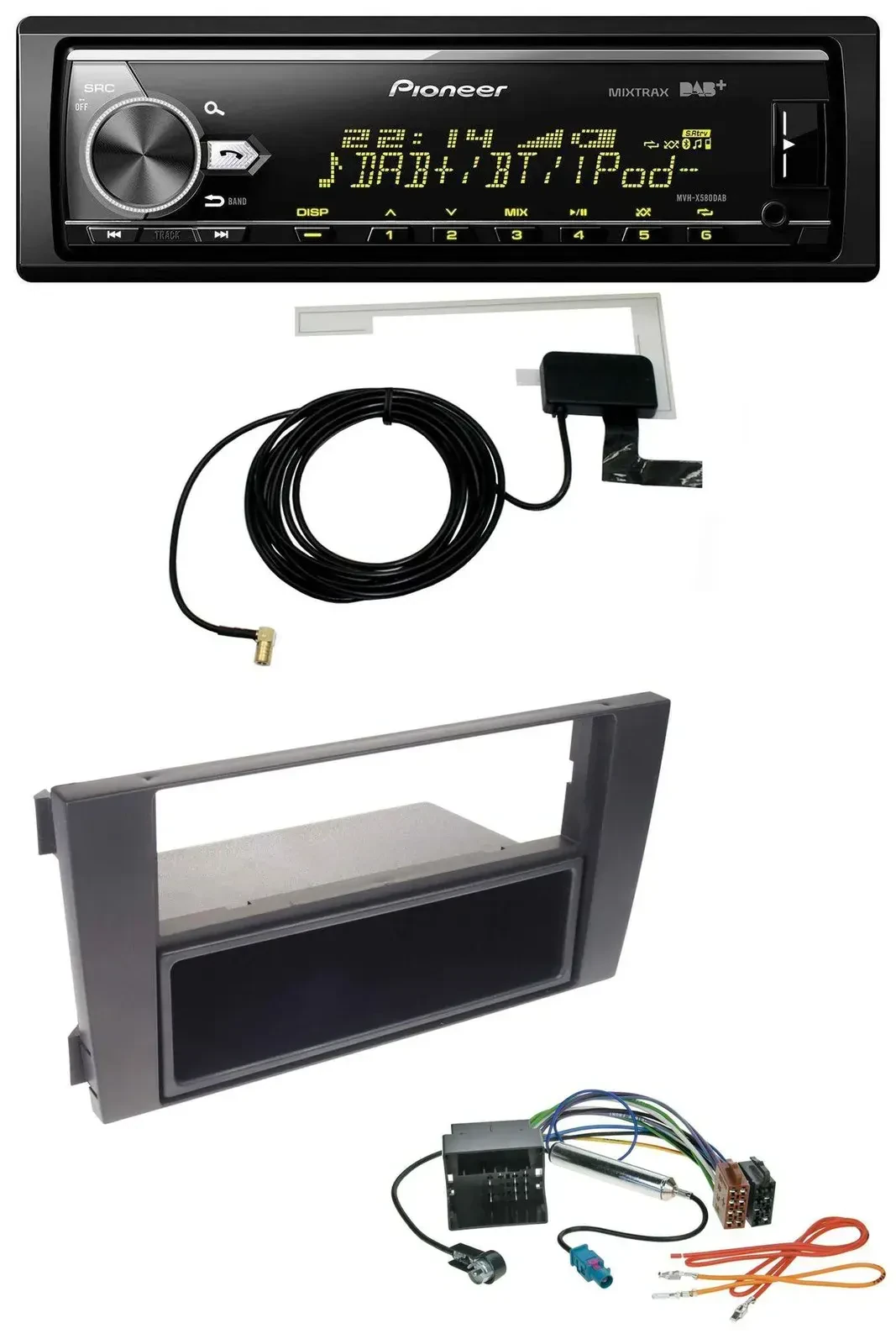 Автомагнитола для Audi A6 (2001–2005) C5 Pioneer Bluetooth DAB USB MP3 Quadlock