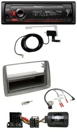 Автомагнитола для Alfa Romeo GT/147 Pioneer DAB, USB, Bluetooth, совместима с кнопками на руле, серебристая