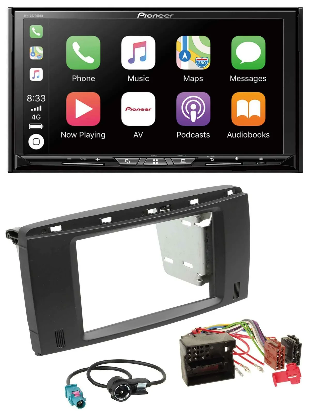 Pioneer 2DIN MP3 USB DAB DVD Bluetooth Autoradio für Mercedes R-Klasse 2006-2012