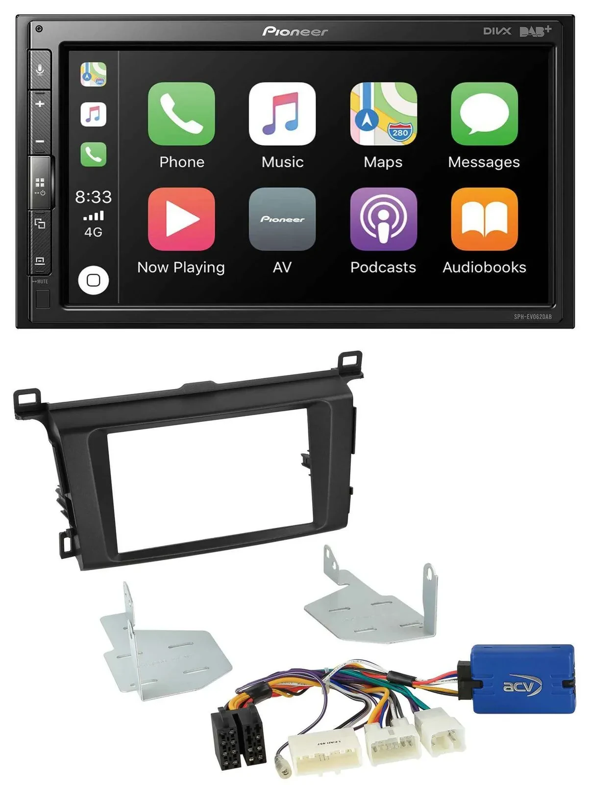 Автомагнитола для Toyota RAV4 Pioneer 2DIN USB MP3 DAB Bluetooth