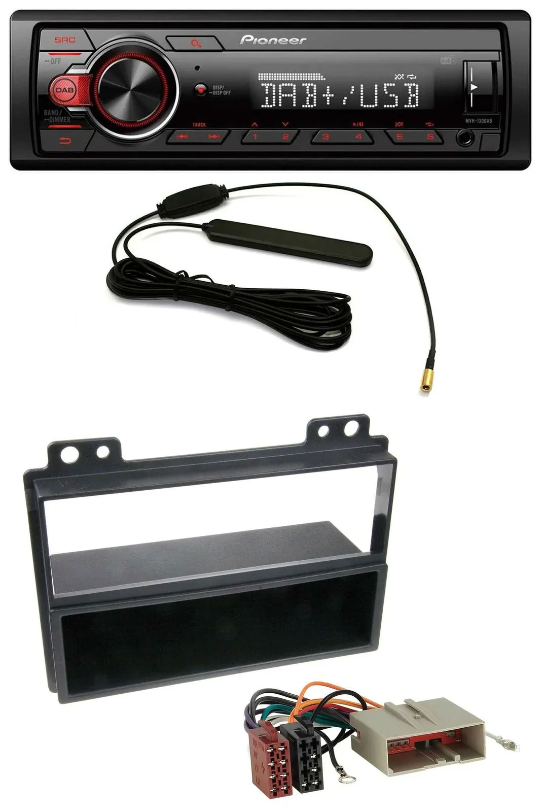 Pioneer MP3 DAB 1DIN AUX USB Autoradio für Ford Fiesta 03-05 Fusion 02-05