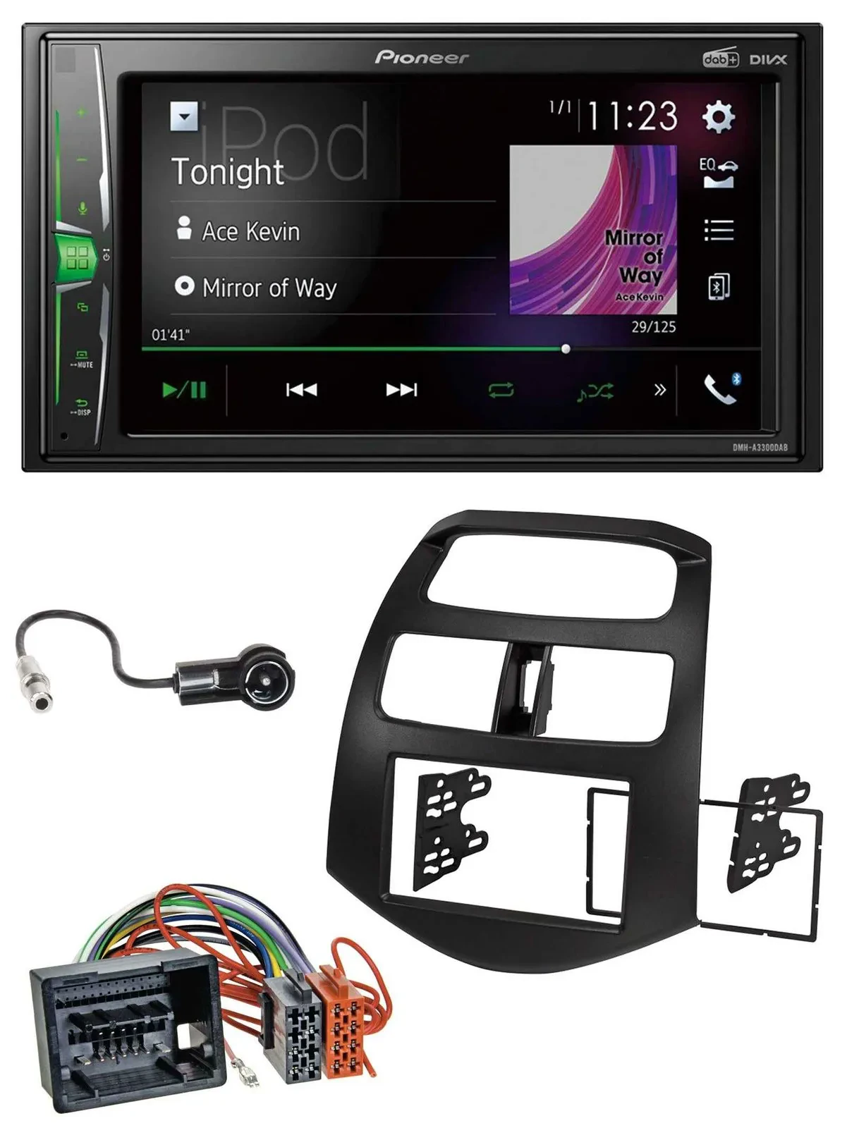 Автомагнитола для Chevrolet Spark Pioneer 2-DIN, MP3, DAB, USB, Bluetooth