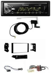 Pioneer Bluetooth DAB USB MP3 Autoradio für Nissan Micra 2013-2017 schwarz matt