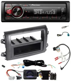Pioneer MP3 1DIN DAB USB Lenkrad Autoradio für Fiat Ducato Serie 8 ab 2021