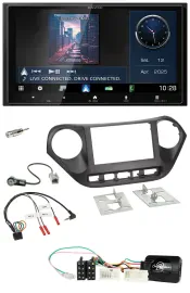 Kenwood Bluetooth 2DIN USB DAB Lenkrad Autoradio für Hyundai i10 ab 2014