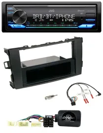 JVC Bluetooth DAB USB Lenkrad Autoradio für Toyota Auris 2007-2011 schwarz