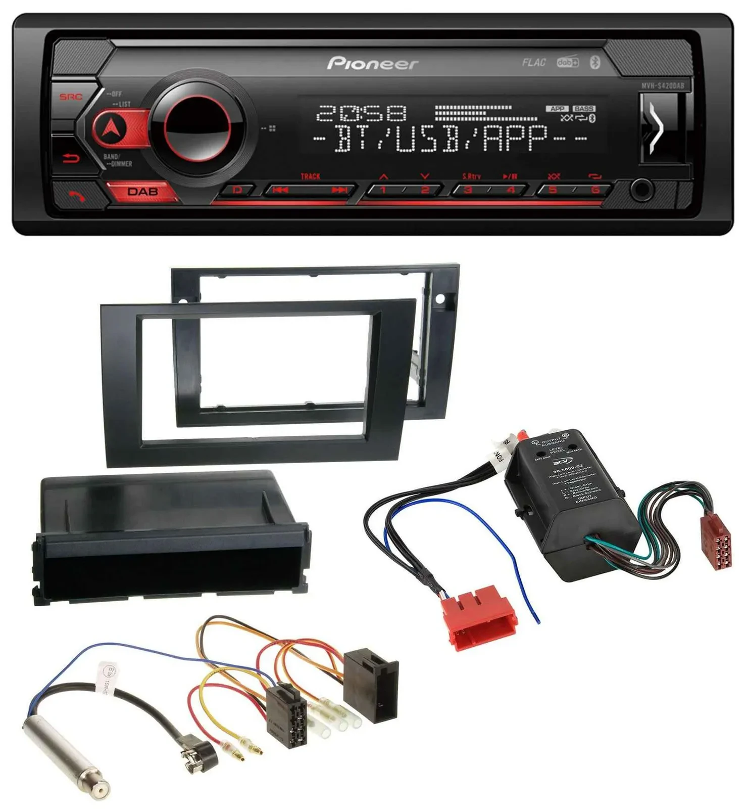 Pioneer MP3 USB DAB Bluetooth Autoradio für Audi A4 B6 B7 00-08 Symphony Bose Ak