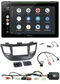 Автомагнитола Pioneer 2DIN USB Bluetooth DAB для Hyundai Tucson 2015–2020, черная, поддержка кнопок на руле