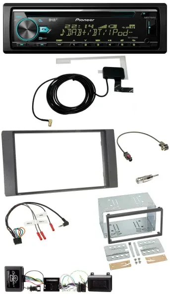 Pioneer MP3 Lenkrad CD USB DAB Autoradio für Ford Kuga 2008-2012 anthrazit