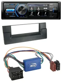 Автомагнитола JVC Bluetooth MP3 USB DAB для BMW 5 E39, X5 E53 (активная система, круглый пин)