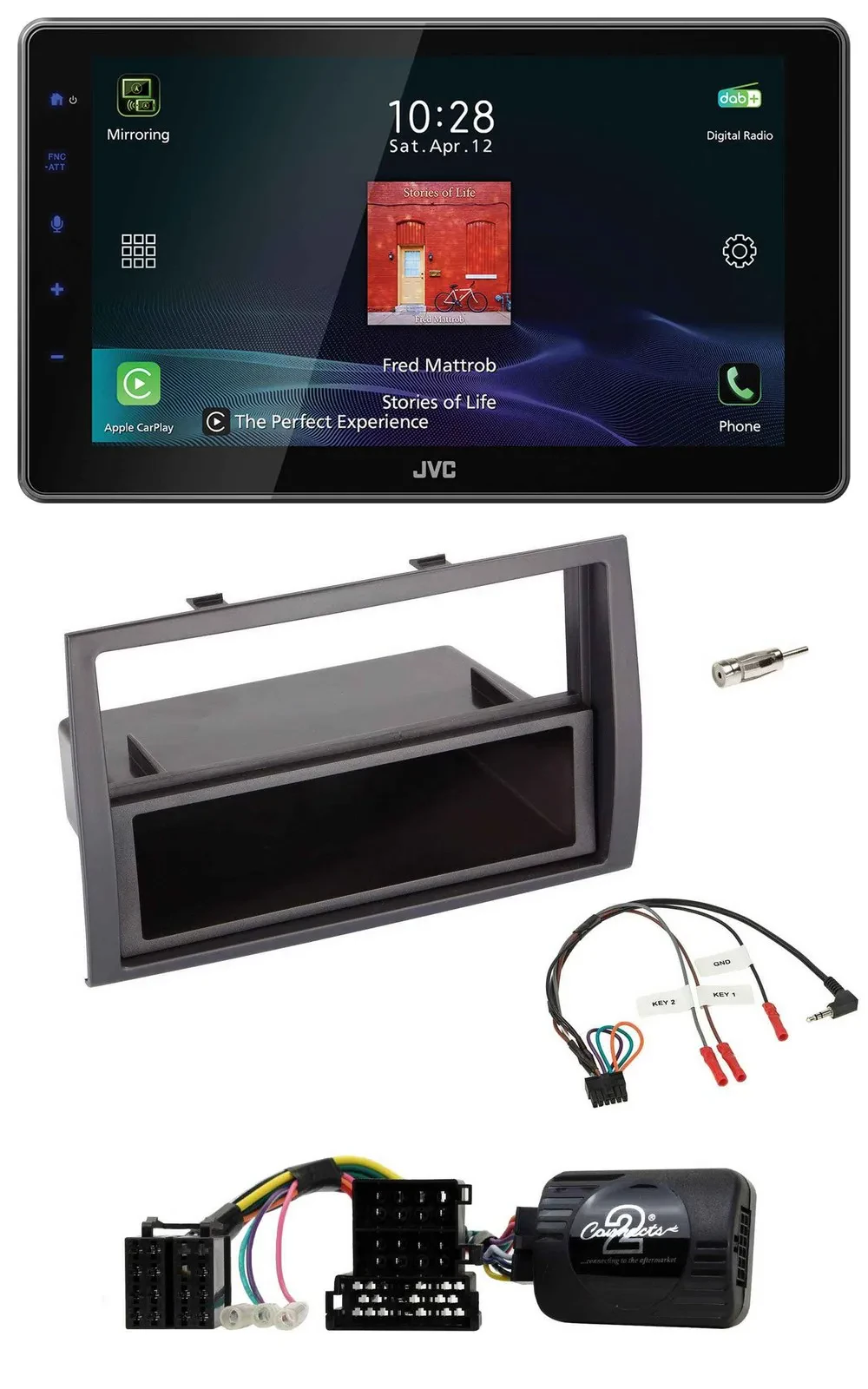 JVC DAB Lenkrad Bluetooth USB Autoradio für Citroen Jumper Peugeot Boxer 06-08