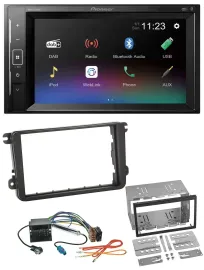 Pioneer DAB MP3 2DIN Bluetooth USB Autoradio für Seat Alhambra Leon Toledo
