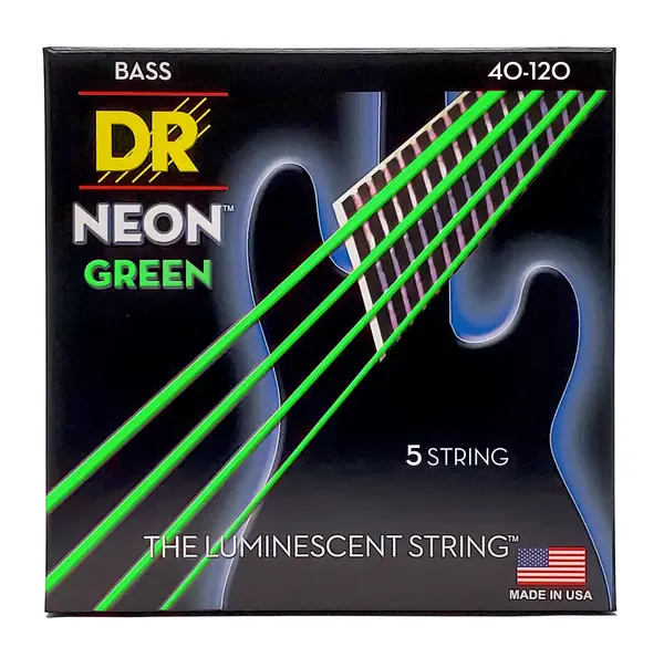 Струны для бас-гитары DR Strings HI-DEF NEON DR NGB5-40, 40 - 120