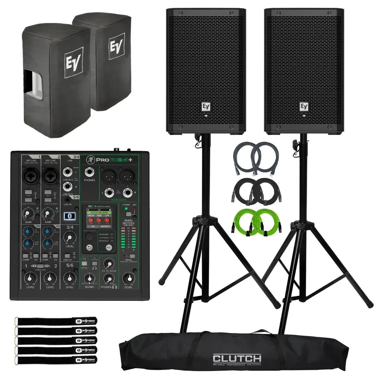 Активная акустическая система для PA/DJ Electro-Voice ZLX-8P G2 8" (набор, пара) + микшер ProFX6v3+