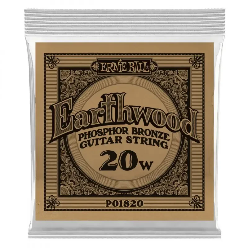 Струна для акустической гитары Ernie Ball P01820 Earthwood, фосфорная бронза, калибр 20